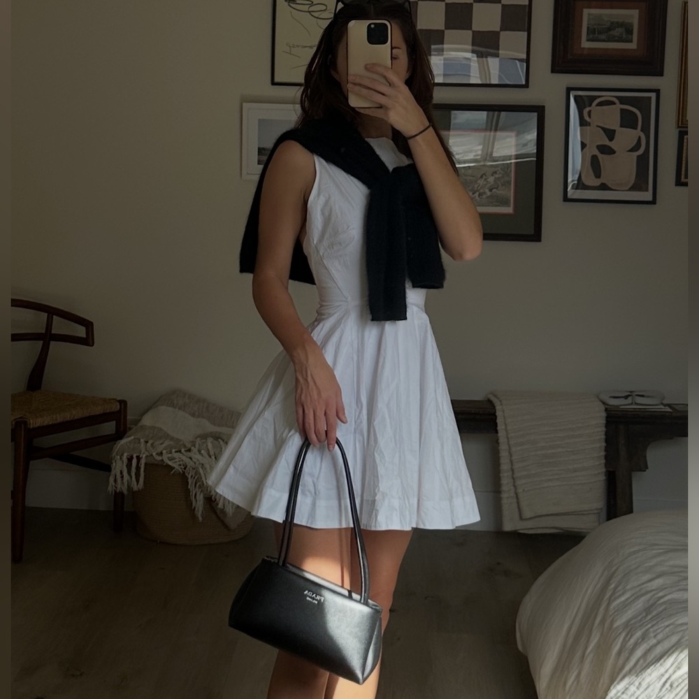 L’Academie White Low Back Dress